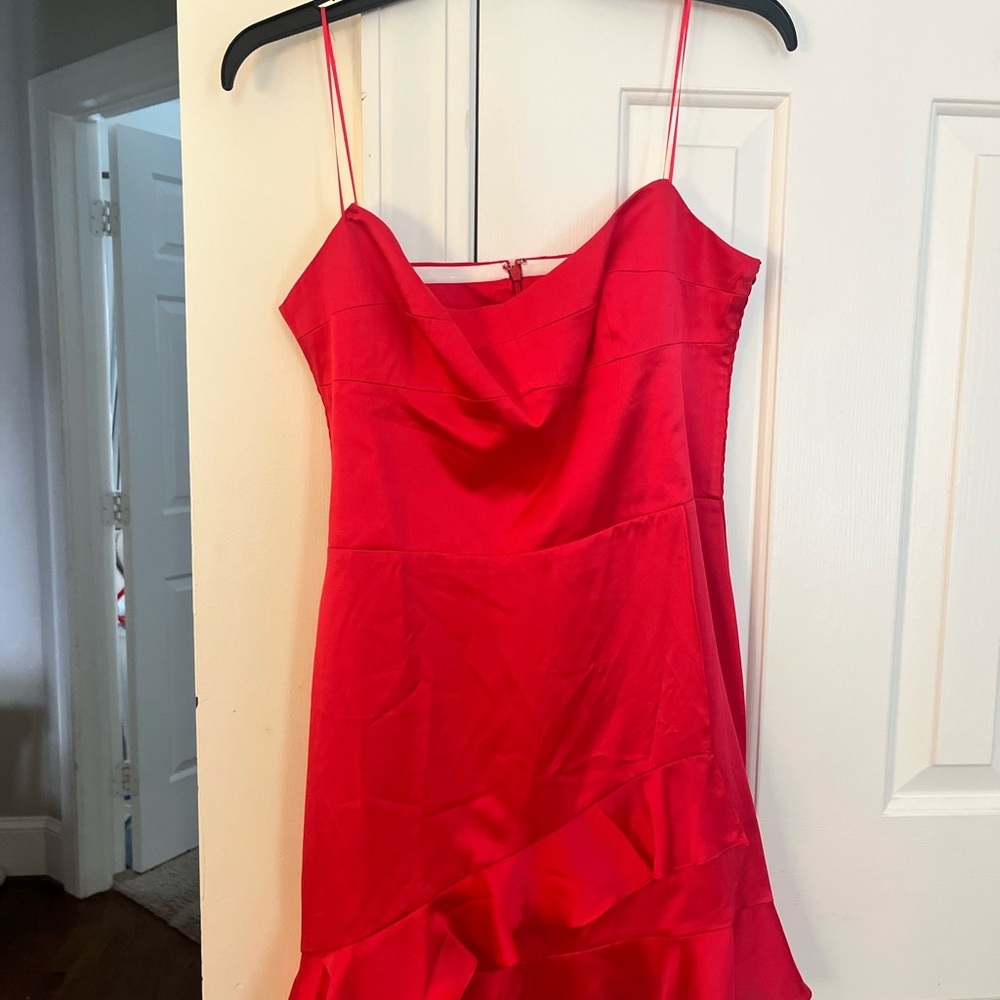 Amanda Uprichard Strapless Red Dress